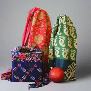 Sari Drawstring Gift Bags 6-Pack