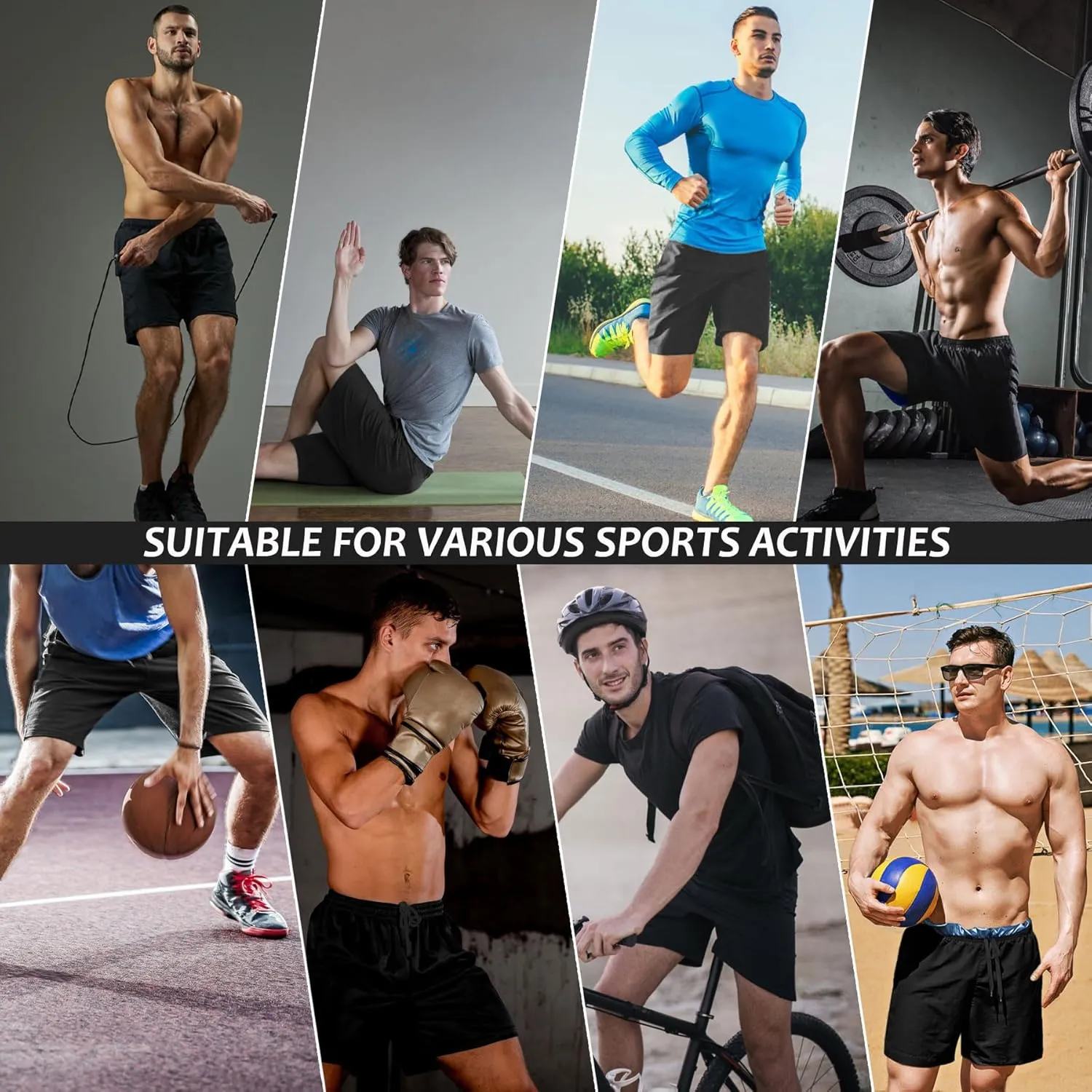 Sauna Shorts for Men Sweat Pants with Drawstring, Heat Trapping Sweat Shorts Sauna Suit for Men Workout Gym Exercise