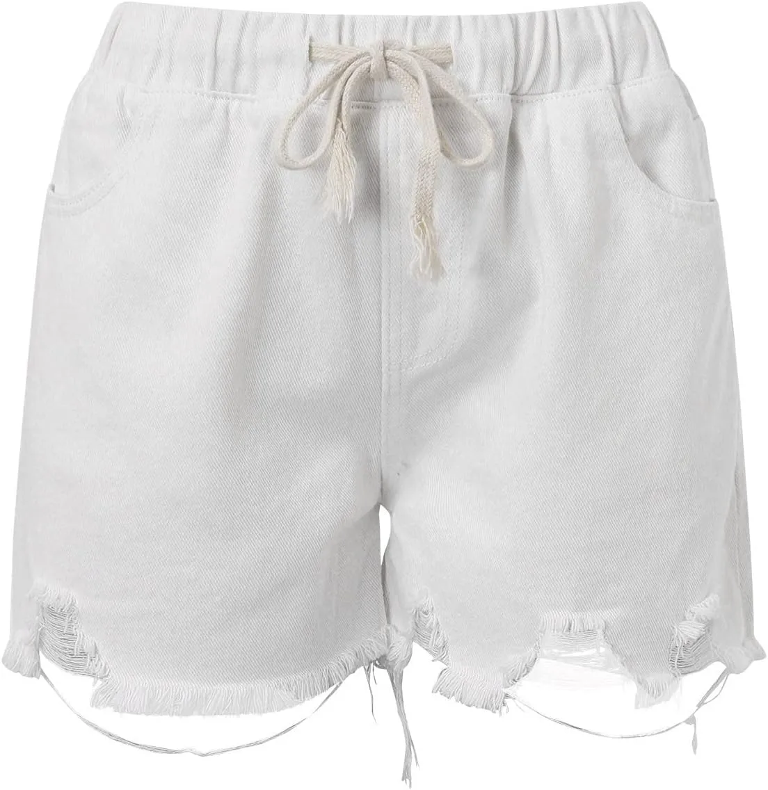 Shorts for Women Denim High Waisted 5 Inch Inseam Stretchy Denim Short Pants Casual Summer Lounge Jean Bike Shorts