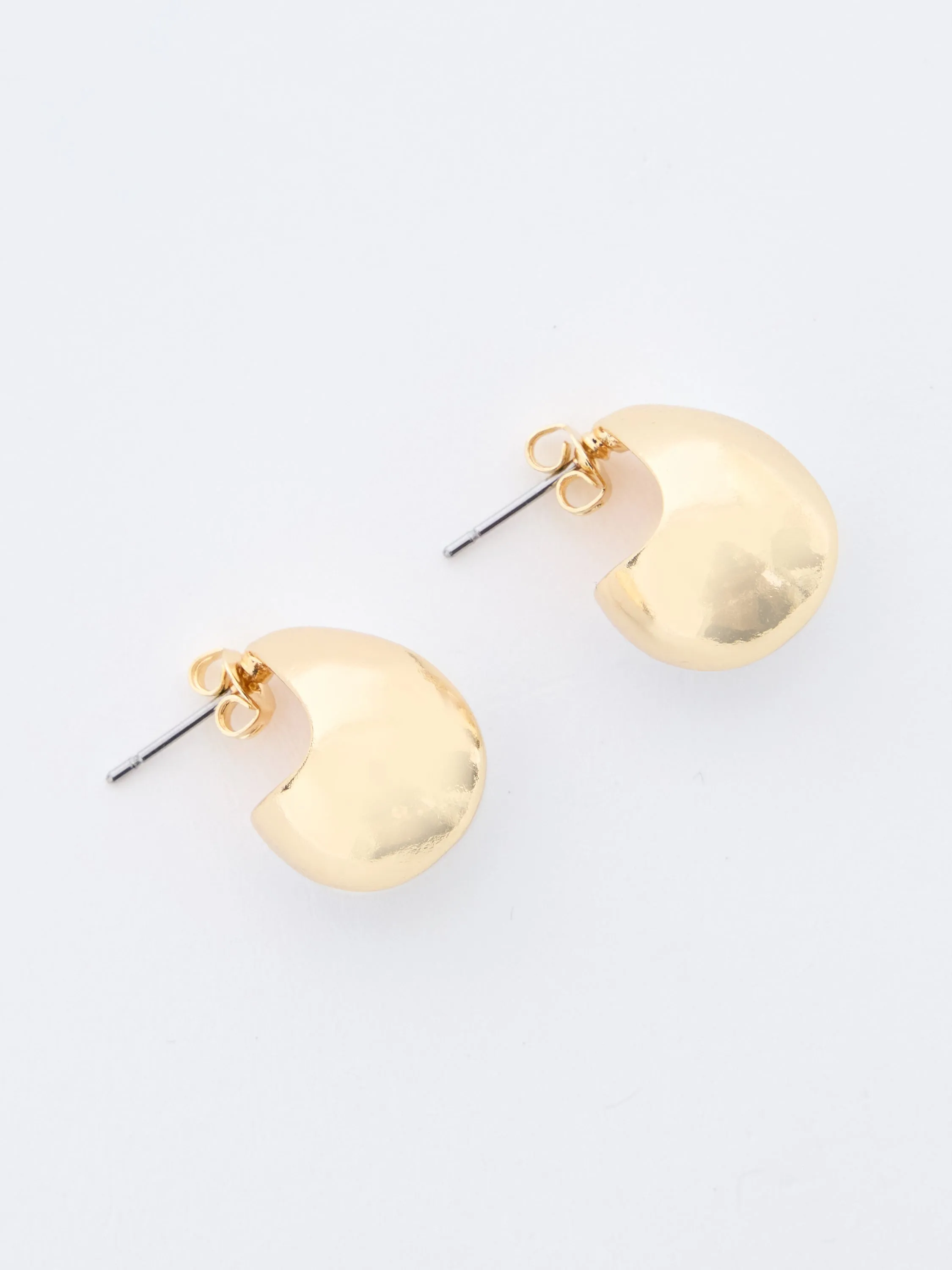 Small Two Tone Teardrop Earrings