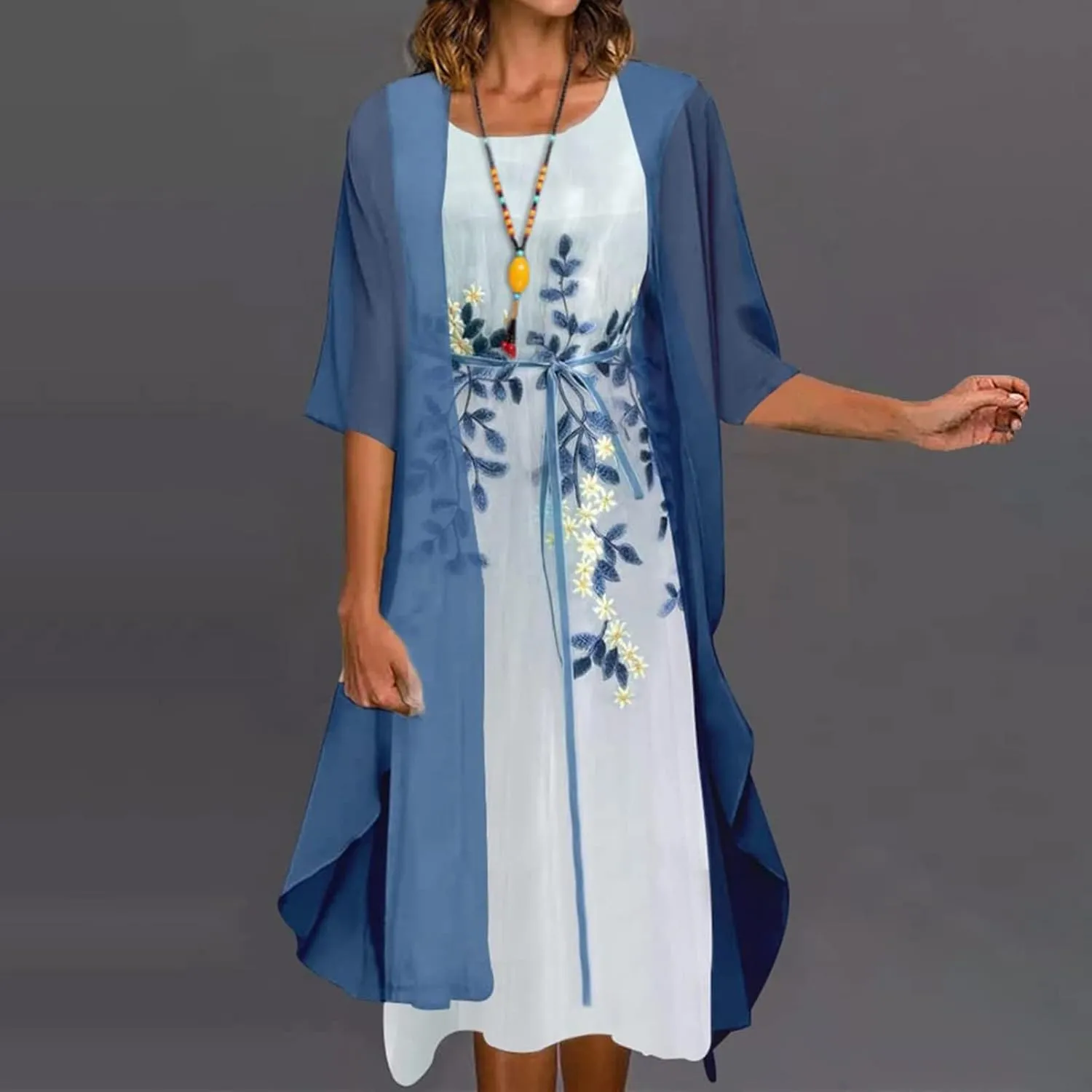 Summer Dresses for Women 2025 Wedding Guest Dresses for Women Chiffon 2 Piece Dress Sets Mother of The Bride Dresses
