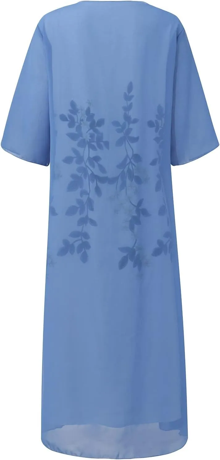 Summer Dresses for Women 2025 Wedding Guest Dresses for Women Chiffon 2 Piece Dress Sets Mother of The Bride Dresses