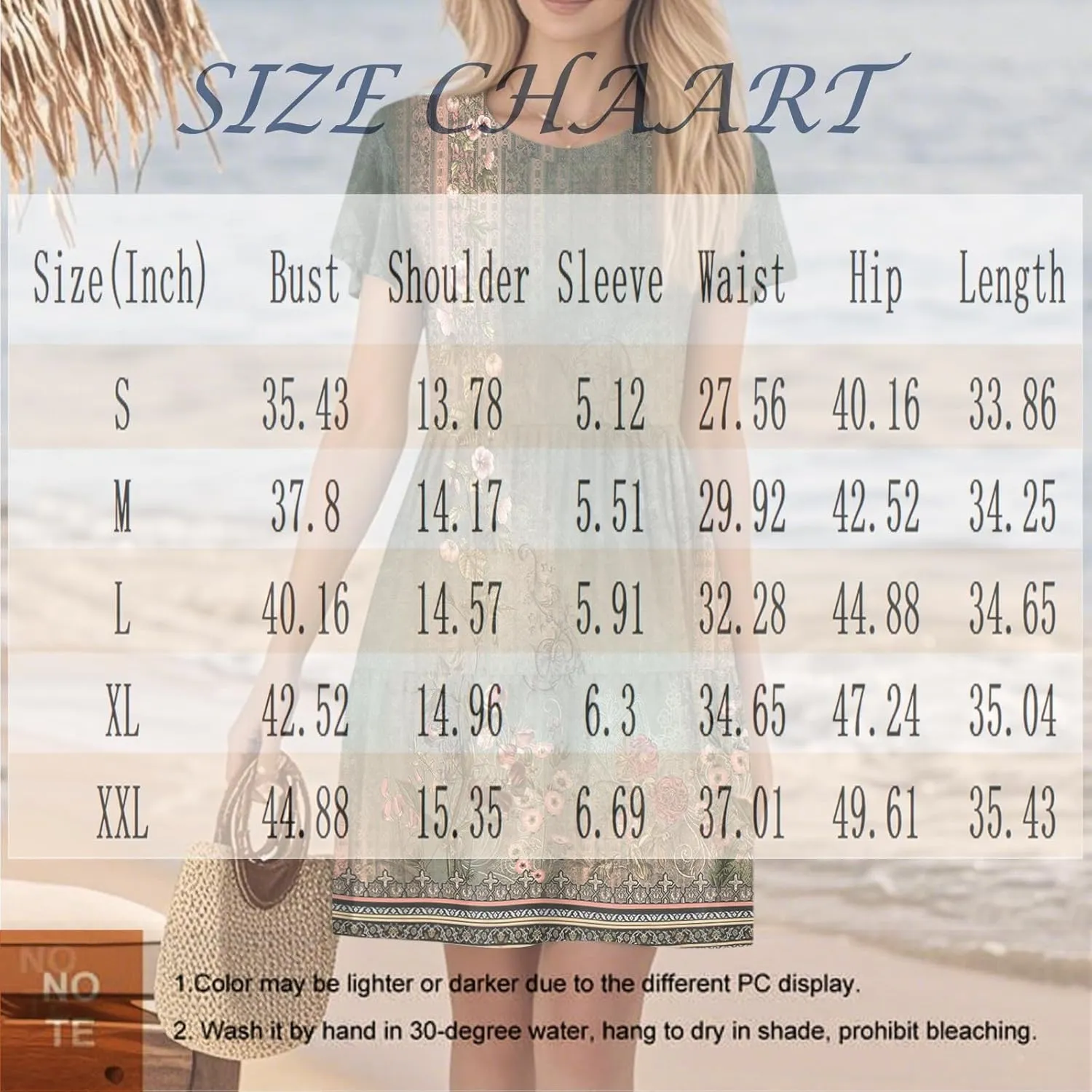 Summer Dresses for Women Cruise Hawaiian Ruffle Sleeve Round Neck Floral Flowy A-Line Beach Vacation Boho Sundresses