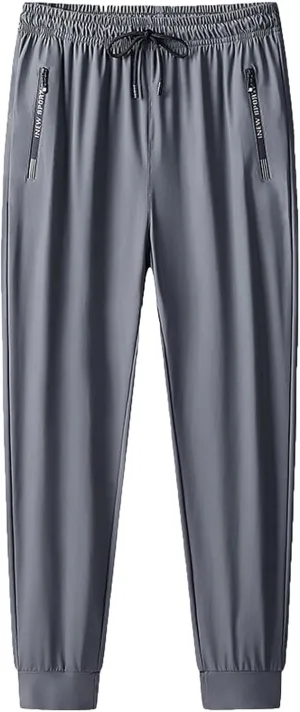 Sweatpants for Men Lightweight Tapered Mens Joggers Pants with Zip Pockets Slim Fit Workout Running Gym Sweat Pants