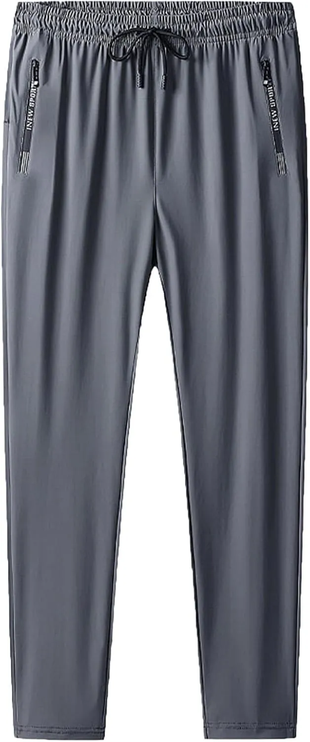 Sweatpants for Men Lightweight Tapered Mens Joggers Pants with Zip Pockets Slim Fit Workout Running Gym Sweat Pants