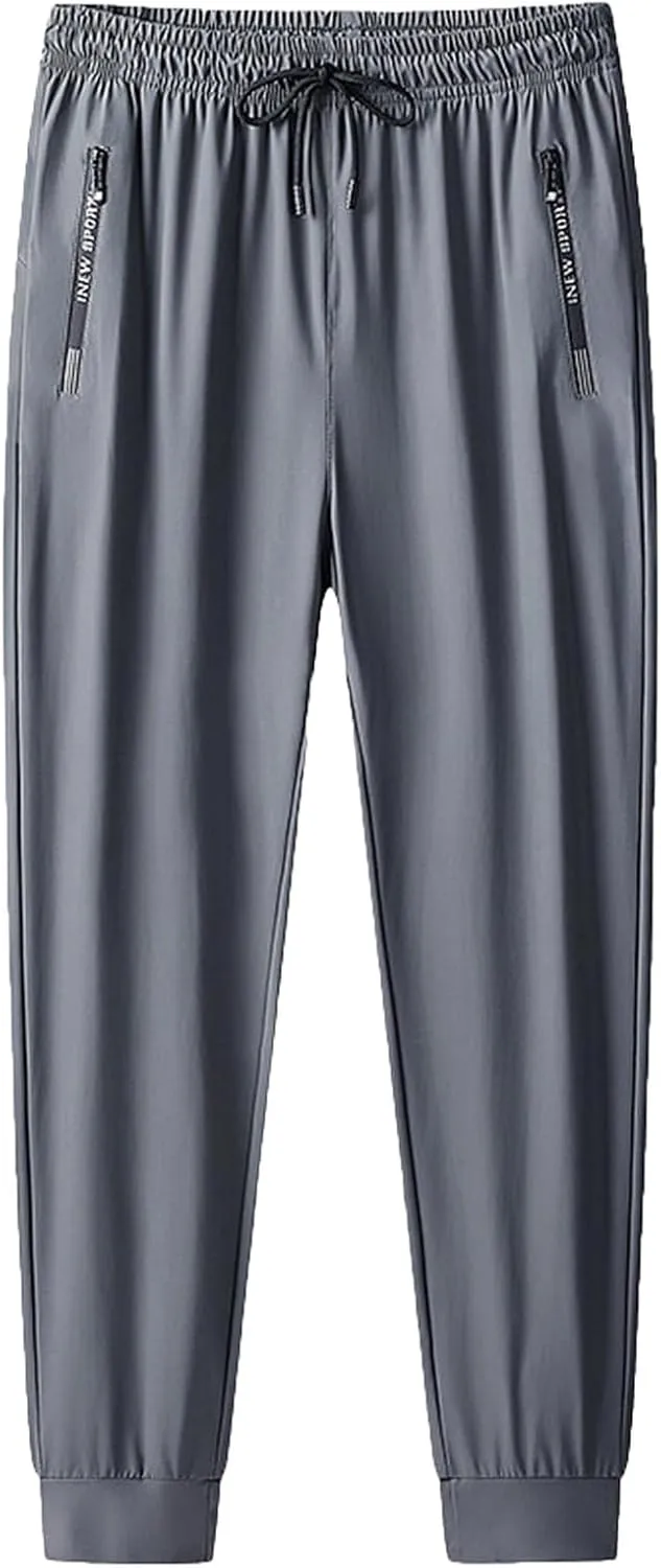 Sweatpants for Men Lightweight Tapered Mens Joggers Pants with Zip Pockets Slim Fit Workout Running Gym Sweat Pants