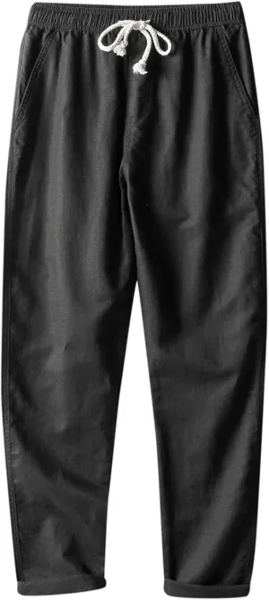 Sweatpants for Men Vintage Slacks Men Sports Tapered Utility Cosy Elasticated Waist Solid Color Split Cargo