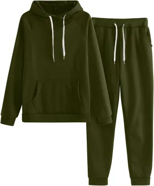 Sweatsuit for Women 2 Piece Long Sleeve Crewneck Oversized Loungewear Jogger Sweatsuit Sets Sets