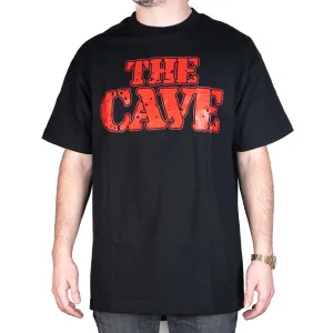 The Cave - T-Shirt - Classic Logo - Black & Red - Medium