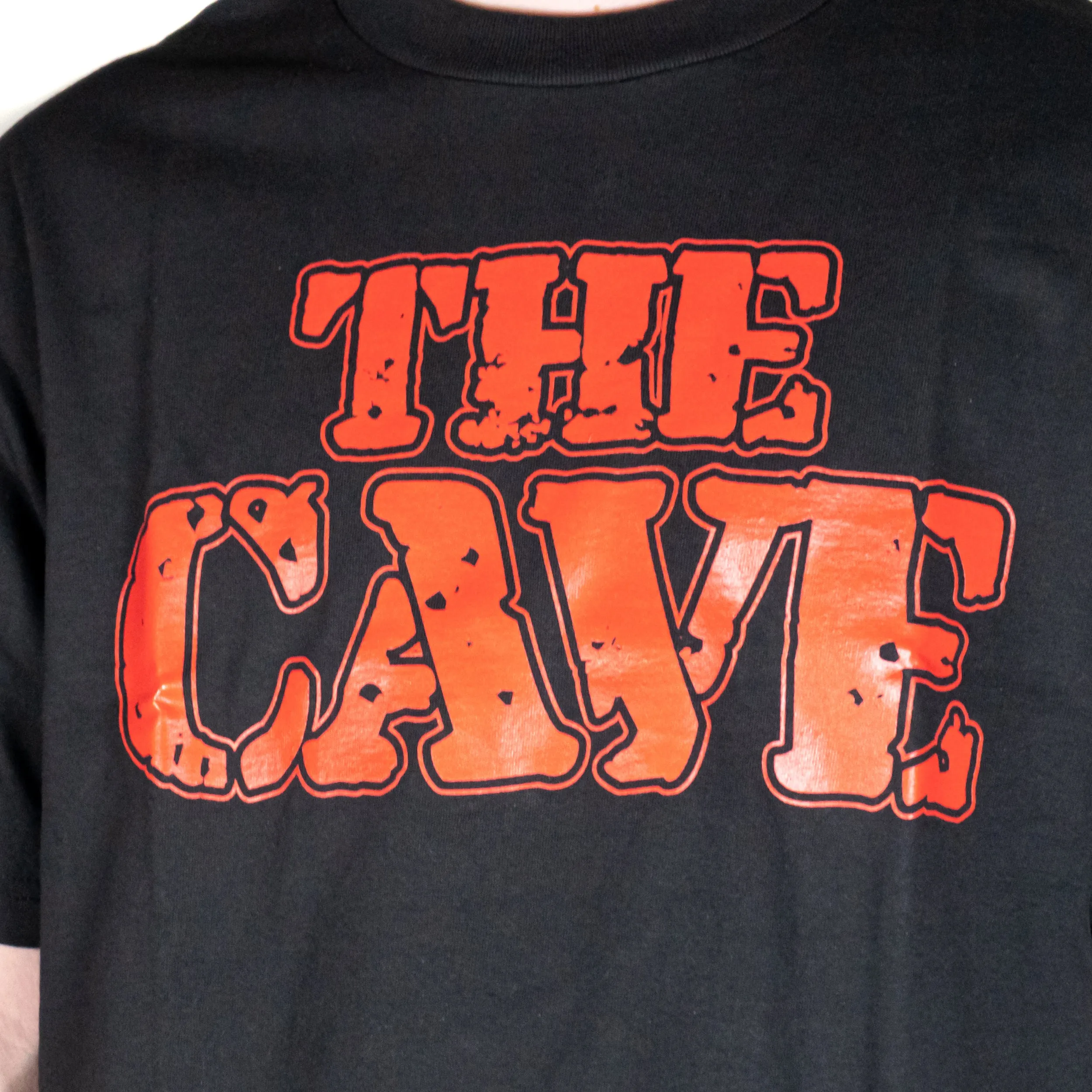 The Cave - T-Shirt - Classic Logo - Black & Red - Medium
