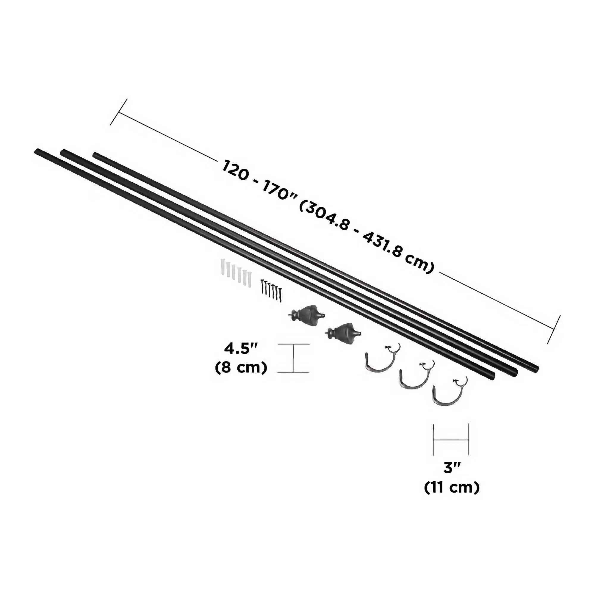 Umbra Aristotle Expandable Curtain Rod (305-432cm)