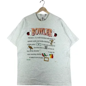 Vintage Bowler Definition Spellout Humor Novelty Tee