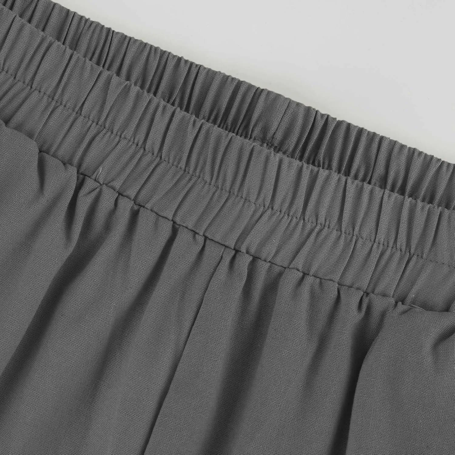 Women Casual High Waist Pants Summer Solid Long Palazzo Pants Beach Trousers Loose Business Work Office Trousers