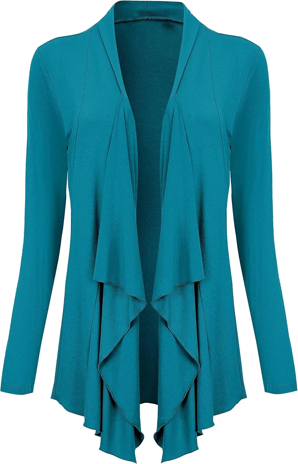Women Drape Open Front Cardigan Long Sleeve Irregular Hem Cardigans for Women