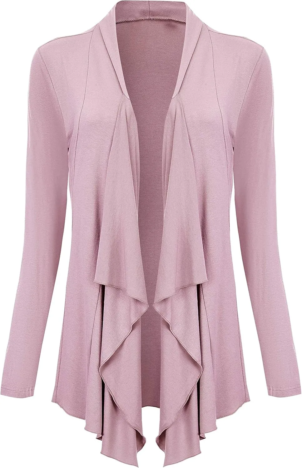 Women Drape Open Front Cardigan Long Sleeve Irregular Hem Cardigans for Women
