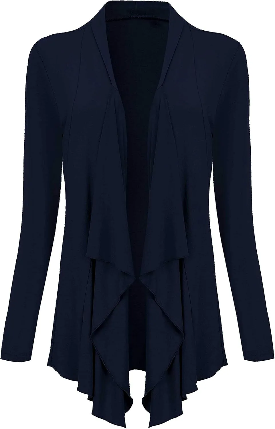 Women Drape Open Front Cardigan Long Sleeve Irregular Hem Cardigans for Women