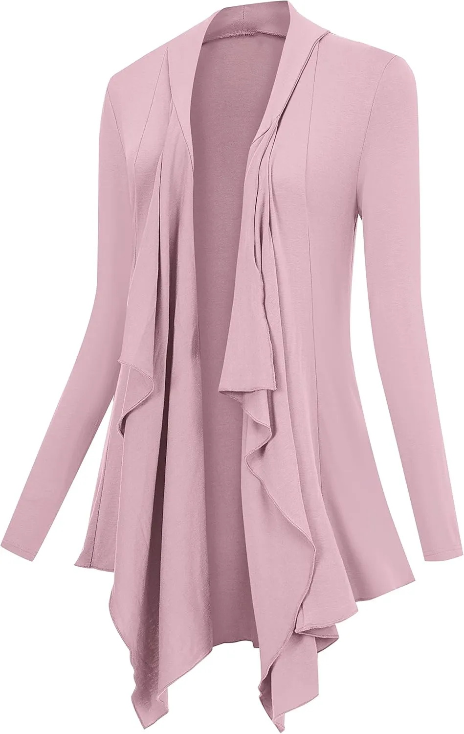 Women Drape Open Front Cardigan Long Sleeve Irregular Hem Cardigans for Women