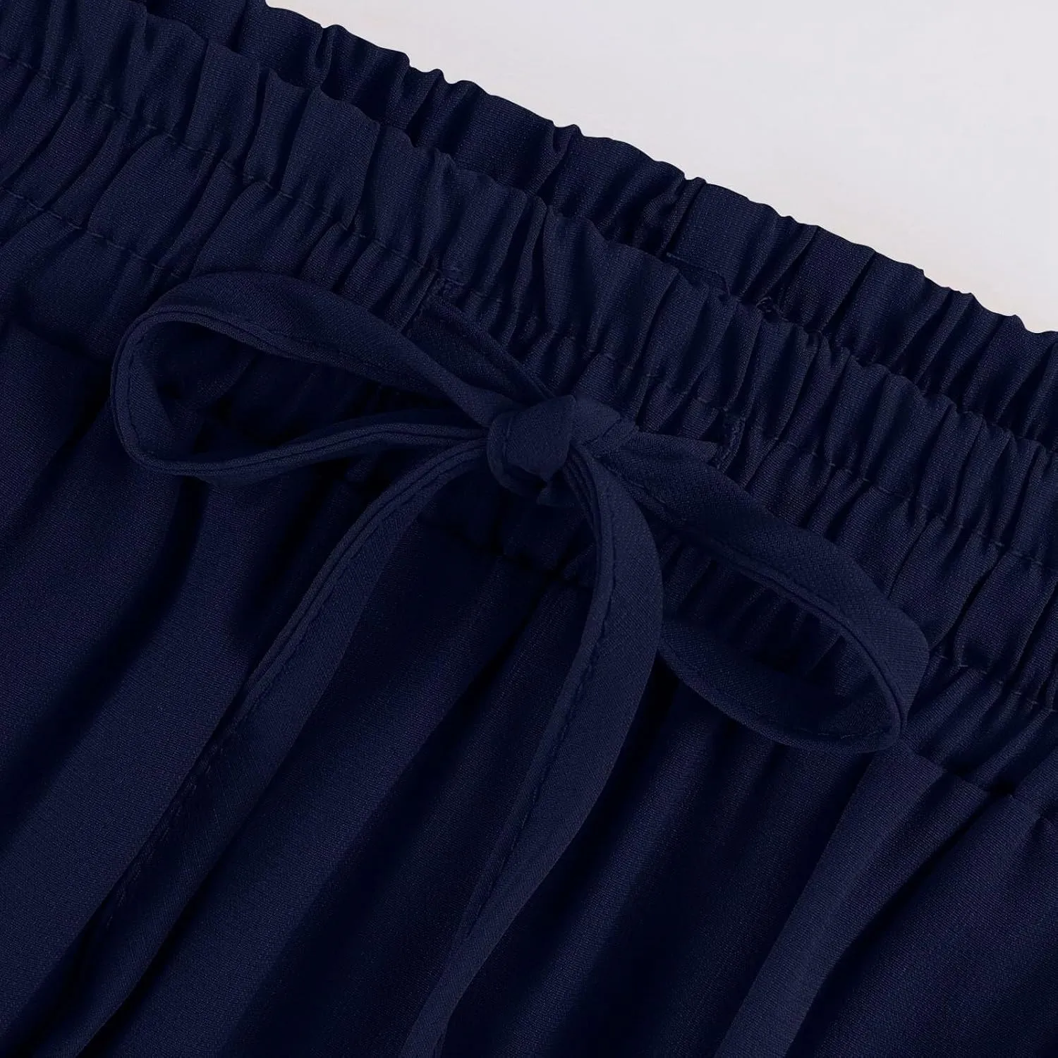 Women Maxi Skirt Casual High Waisted A Line Flowy Long Skirts Pleated Ruffle Tiered Boho Beach Skirts with Pockets