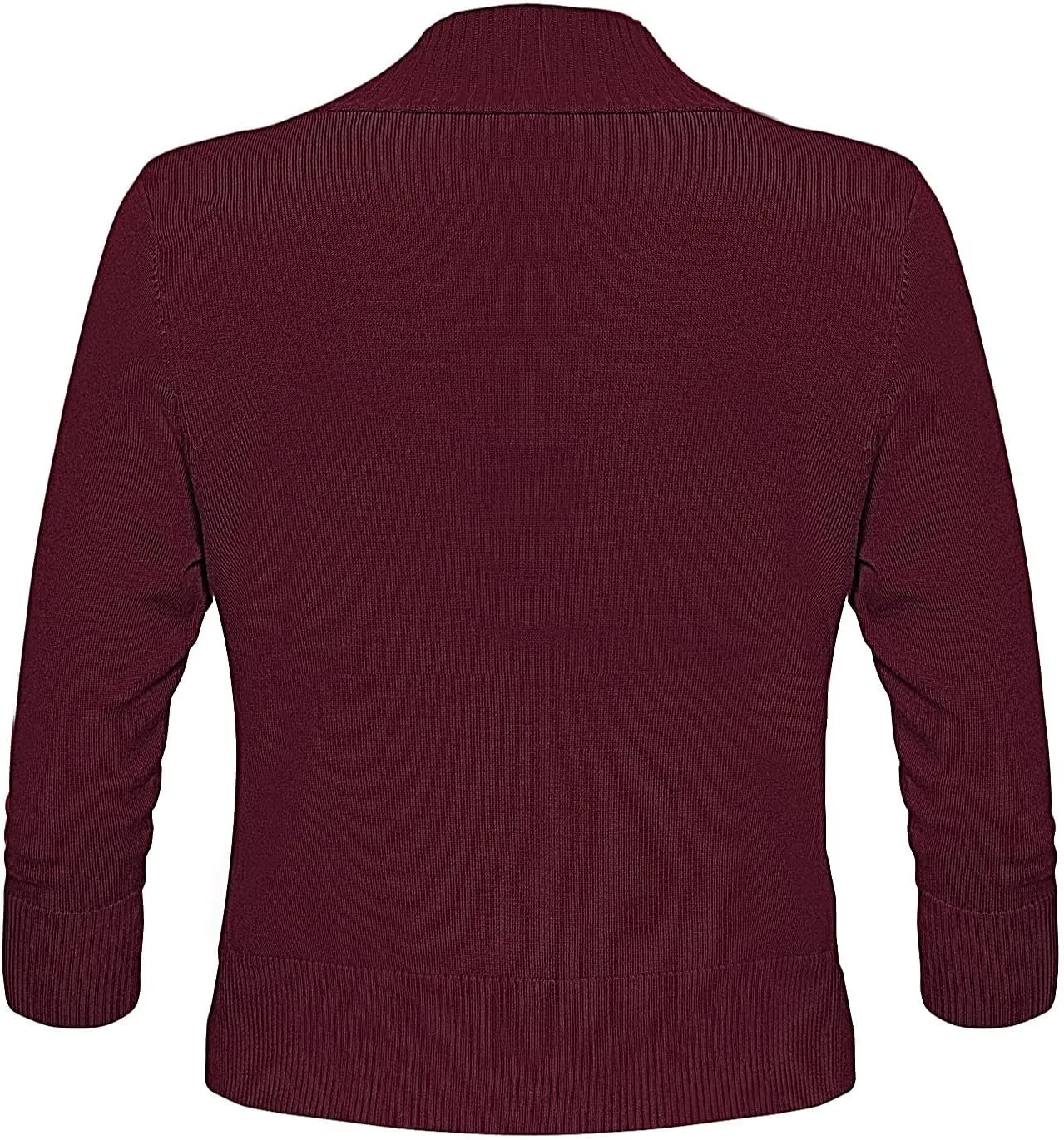 Women's 3/4 Sleeve Cropped Cardigan Sweaters Open Front Bolero Short Shrugs S-XL
