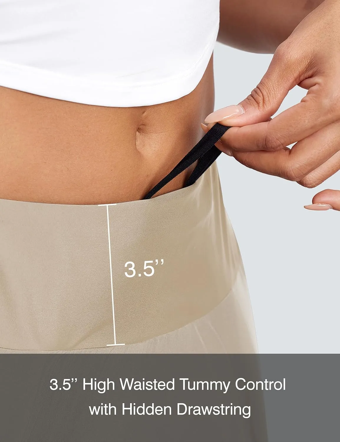 Womens 3" Swim Board Shorts High Waisted Flowy Quick Dry UPF 50  Summer Beach Shorts with Liner Zipper Pockets