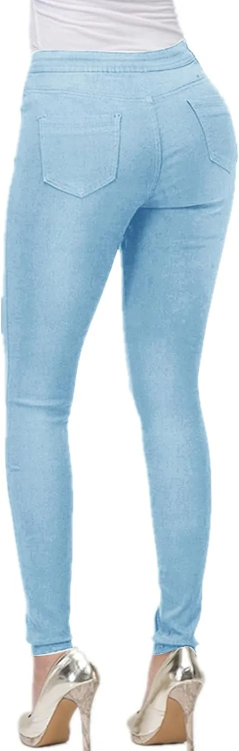Women's Denim Pants Casual Stretchy Button Up Flat Front High Waisted Petite Jeans 70s Vintage Lounge Trousers Pants