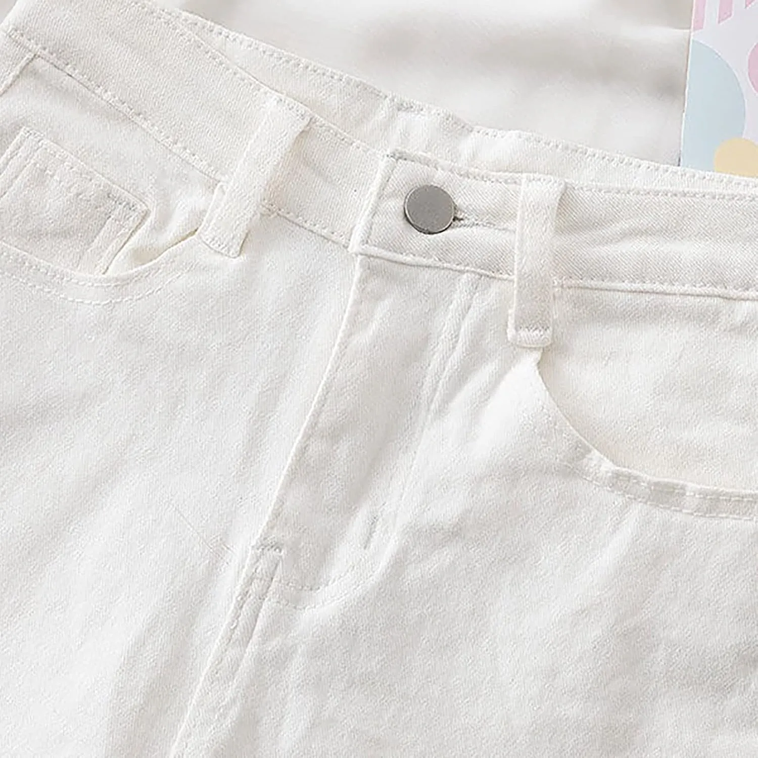 Womens Denim Shorts High Waisted Stretchy Cuffed Jean Shorts Casual Rolled Cuff Cut Off Jeans Short Summer Beach Pants