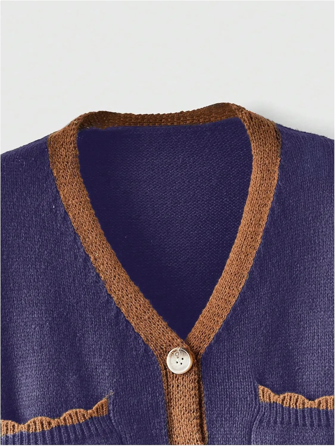 Women's Flower Embroidery Cardigans Sweaters Long Sleeve Button Down Knitted Loose Outwear