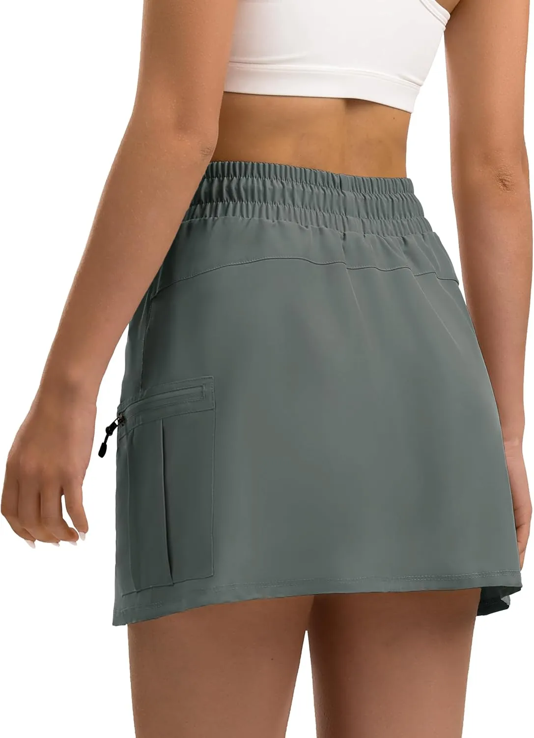 Women's Hiking Cargo Skort Tennis Golf Skirt with 5 Pockets Stretchy Athletic Skorts for Summer Travel Outdoor 2025