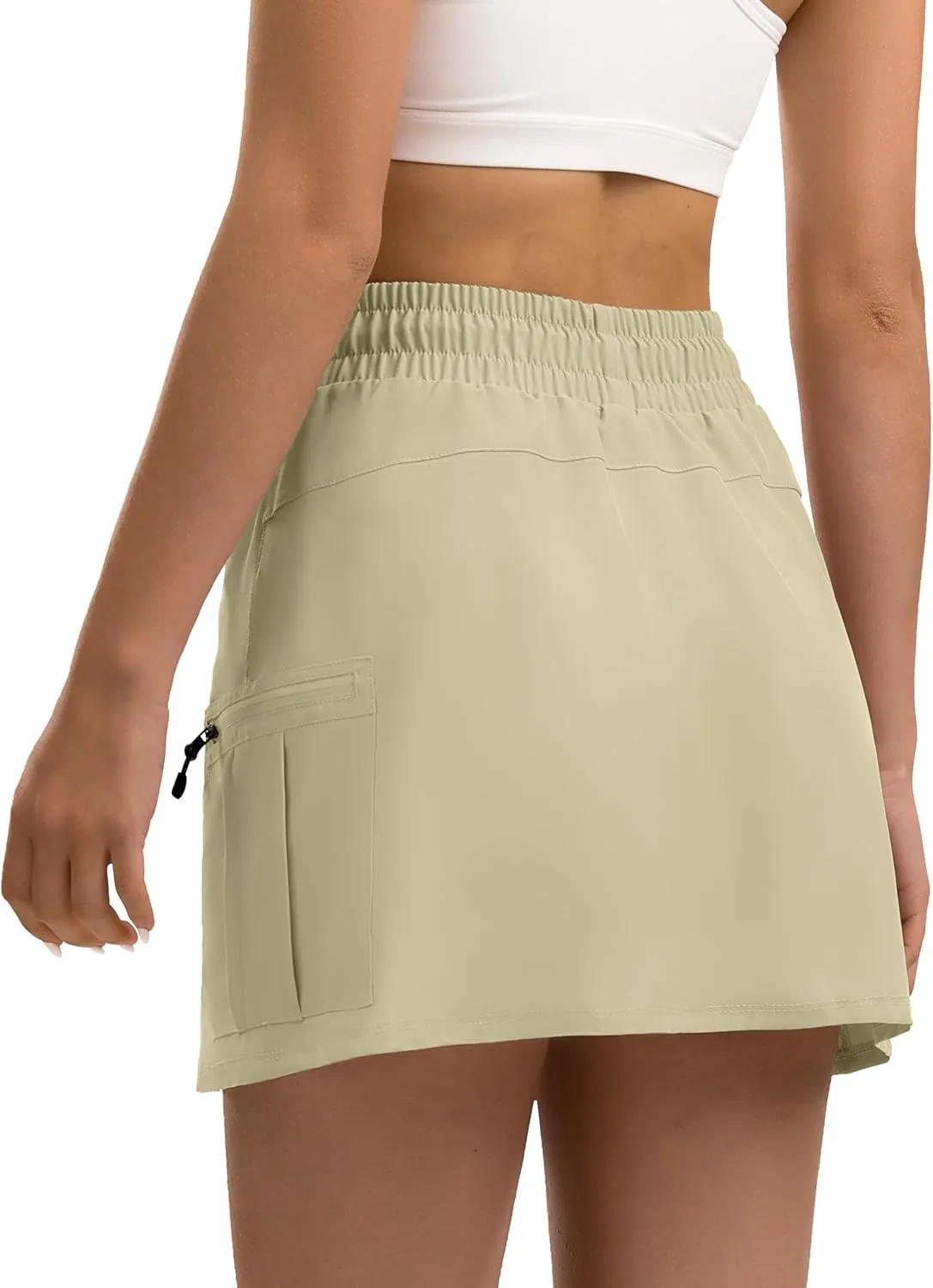 Women's Hiking Cargo Skort Tennis Golf Skirt with 5 Pockets Stretchy Athletic Skorts for Summer Travel Outdoor 2025