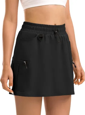 Women's Hiking Cargo Skort Tennis Golf Skirt with 5 Pockets Stretchy Athletic Skorts for Summer Travel Outdoor 2025