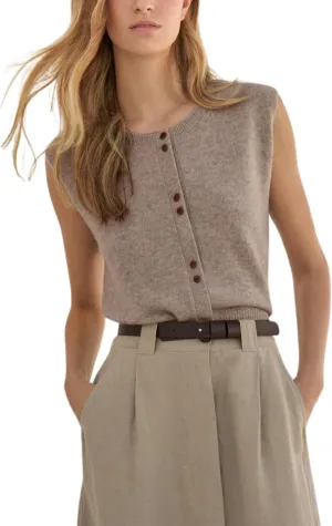 Women's Lightweight Cardigan Sleeveless Button Down Sweater Vest Casual Trendy Slim Knit Tank Tops