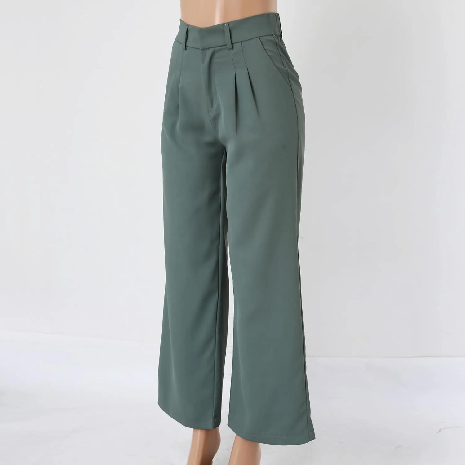 Womens Linen Blend Summer Striped Pants Low Waist Wide Leg Plus Size Pants Trendy