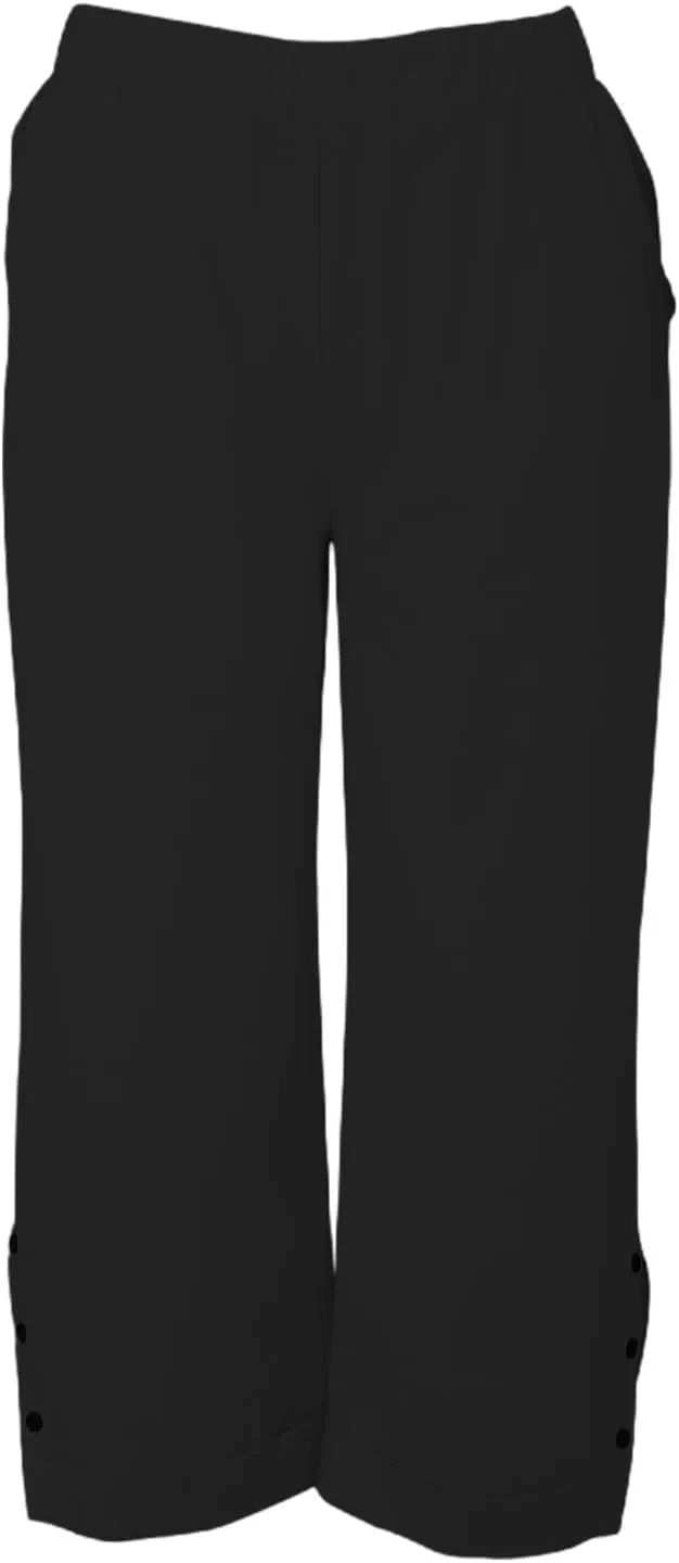 Womens Linen Capris Pants Elastic Waist Drawstring Summer Loose Breathing Cropped Trousers Beach Travel Boho Pants