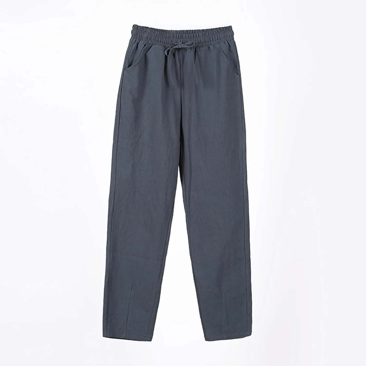 Women's Pants, Straight Leg Casual Everyday Linen Peasant Pants Sweatpants Lounge Plus