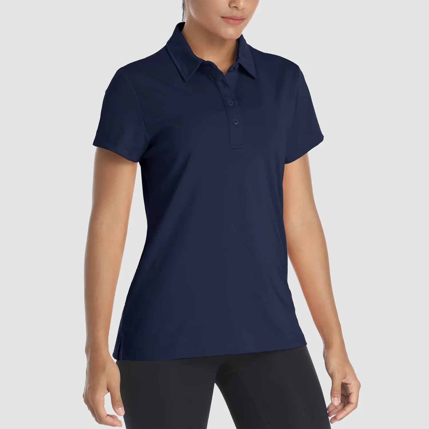 Women's Polo Shirts 4 Buttons Casual T-Shirts Quick Dry Short Sleeve Golf Shirt
