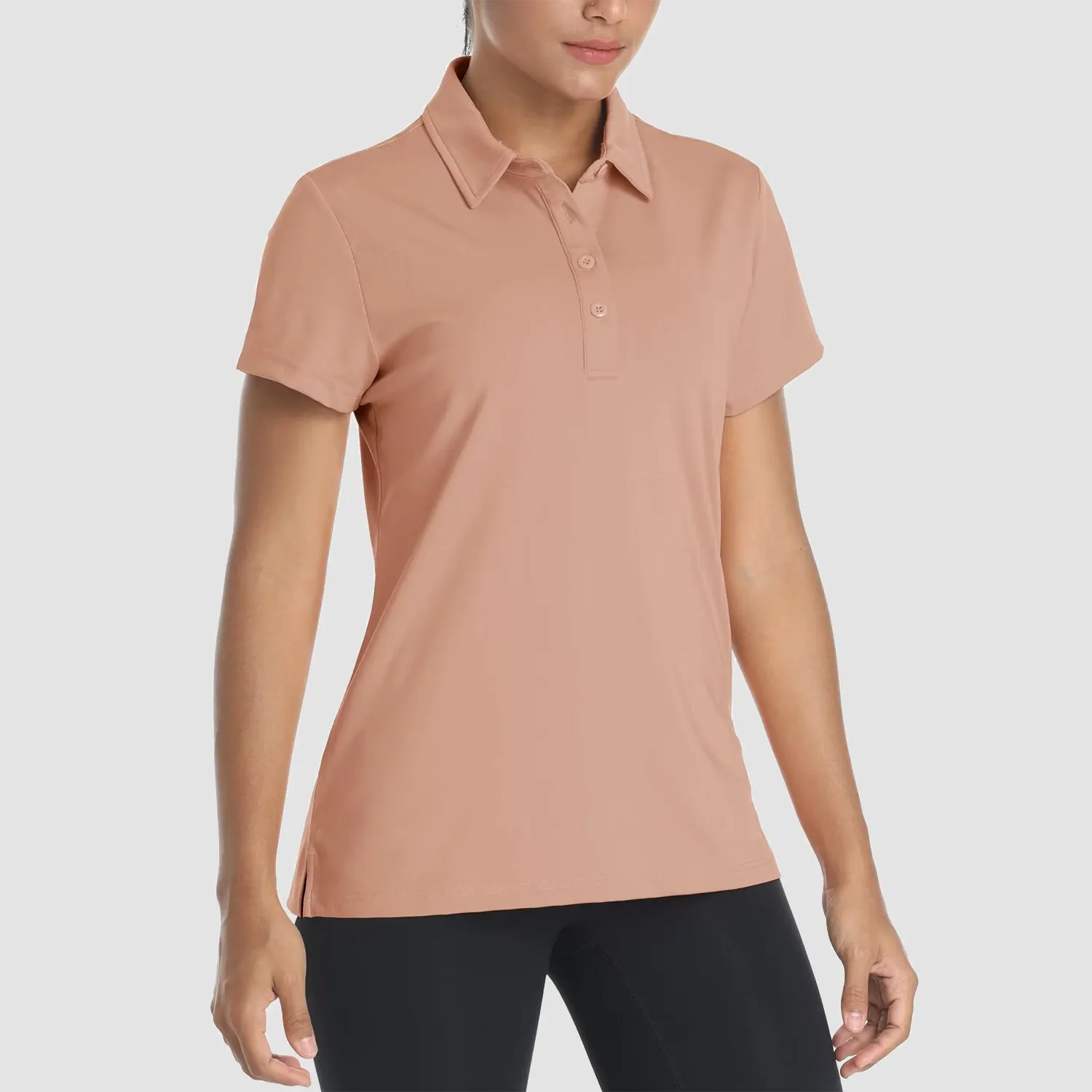Women's Polo Shirts 4 Buttons Casual T-Shirts Quick Dry Short Sleeve Golf Shirt