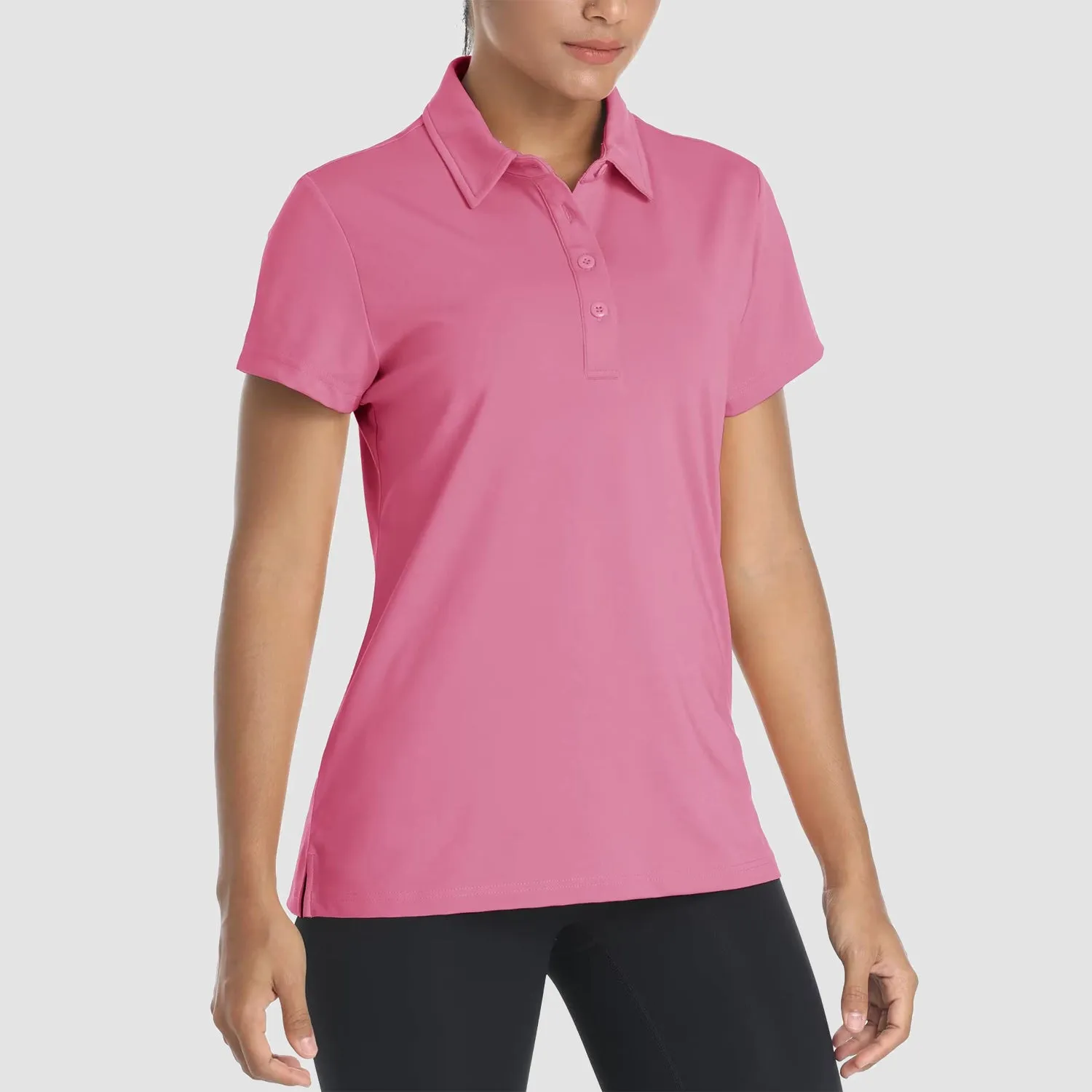 Women's Polo Shirts 4 Buttons Casual T-Shirts Quick Dry Short Sleeve Golf Shirt