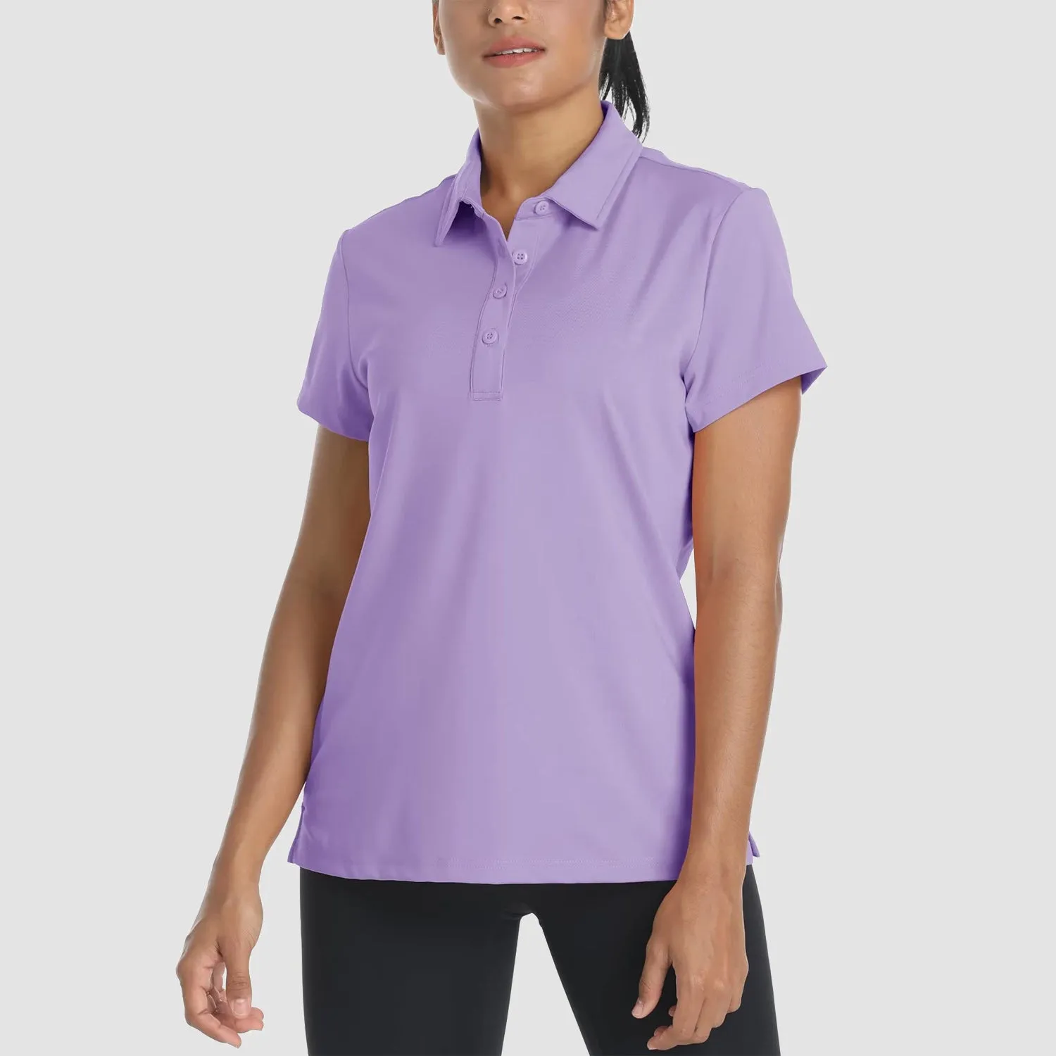 Women's Polo Shirts 4 Buttons Casual T-Shirts Quick Dry Short Sleeve Golf Shirt