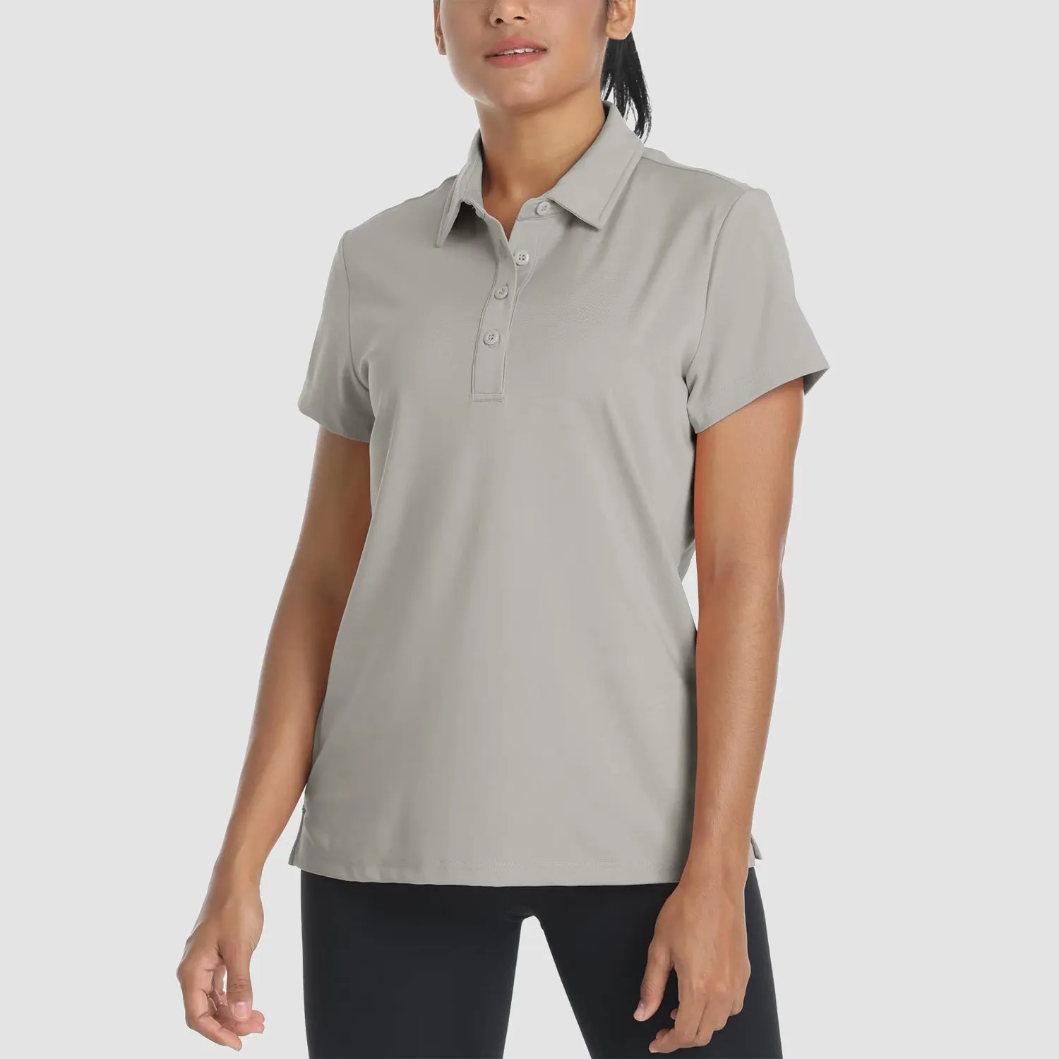 Women's Polo Shirts 4 Buttons Casual T-Shirts Quick Dry Short Sleeve Golf Shirt