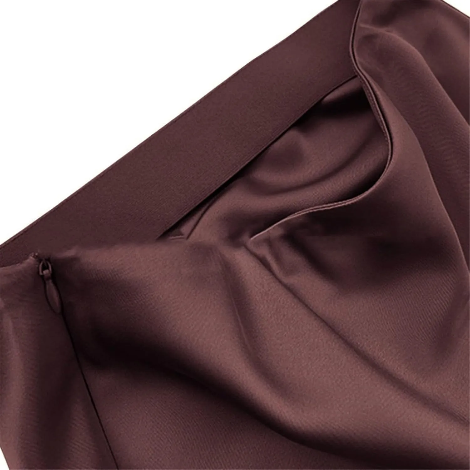 Women's Satin High Waisted Maxi Skirts Hidden Elasticized Waistband A Line Long Skirt Satin Maxi Skirts 2025