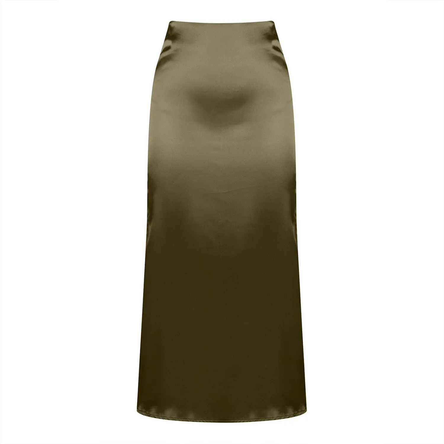 Womens Satin Skirts Casual Silk Midi Skirt High Waisted Long Skirts Elegant Work Skirts Evening Cocktail Party Skirt