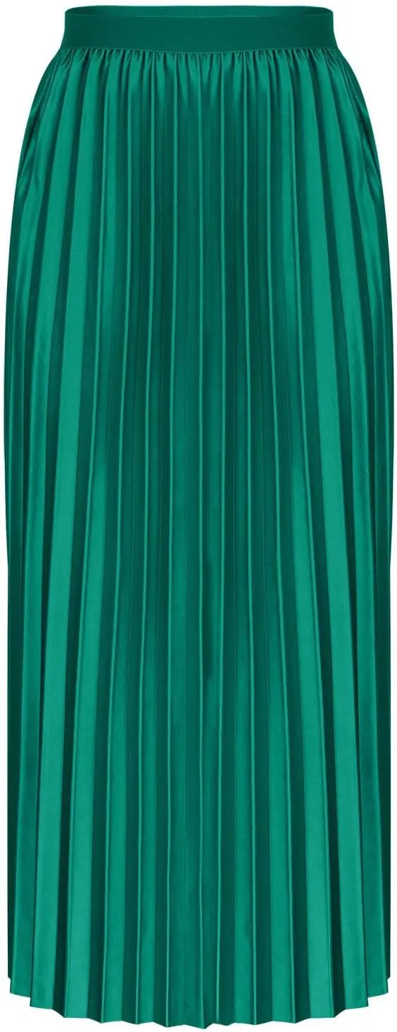 Womens Skirt Summer Midi Long Pleated Skirts High Waisted A Line Dress 2025 Trendy Boho Beach Dresses