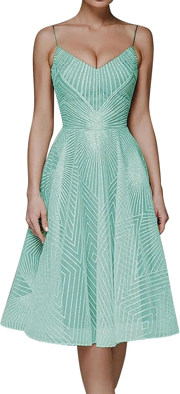 Women's Spaghetti Strap Evening Gowns Dresses Solid Color Tulle Prom Gown Dress Off Shoulder Cocktail Party Dress