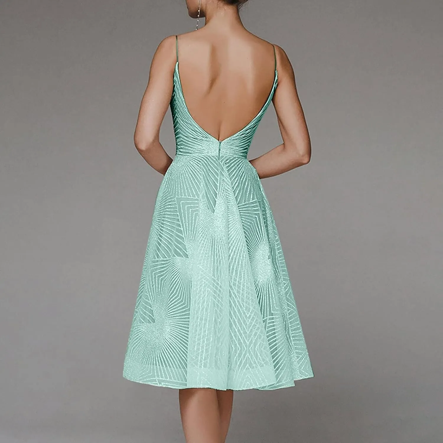 Women's Spaghetti Strap Evening Gowns Dresses Solid Color Tulle Prom Gown Dress Off Shoulder Cocktail Party Dress