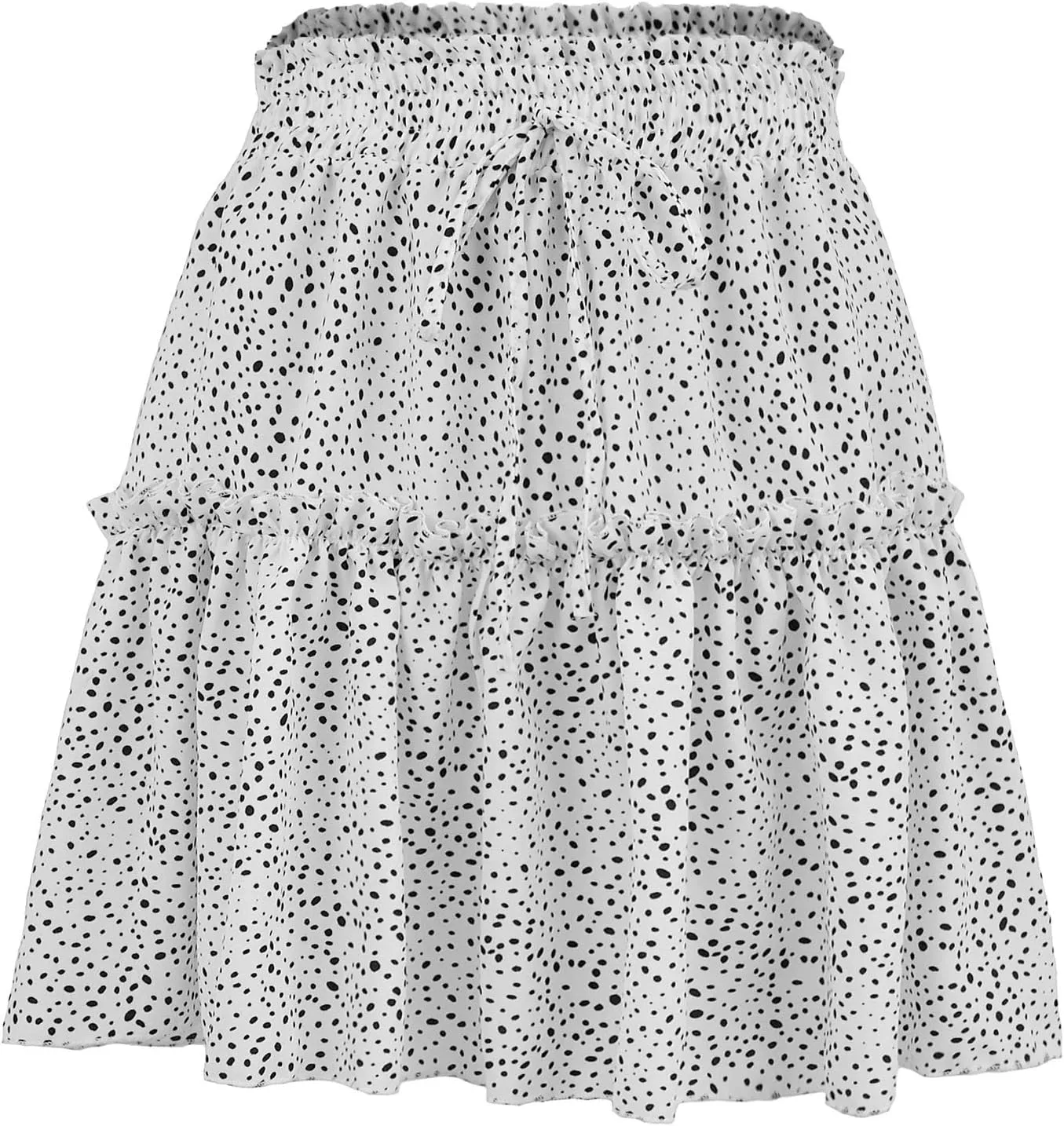 Women's Summer High Waist Ruffle Tiered Mini Skirt Printed A line Beach Cute Ballet Skirts Spring Dresses Mini