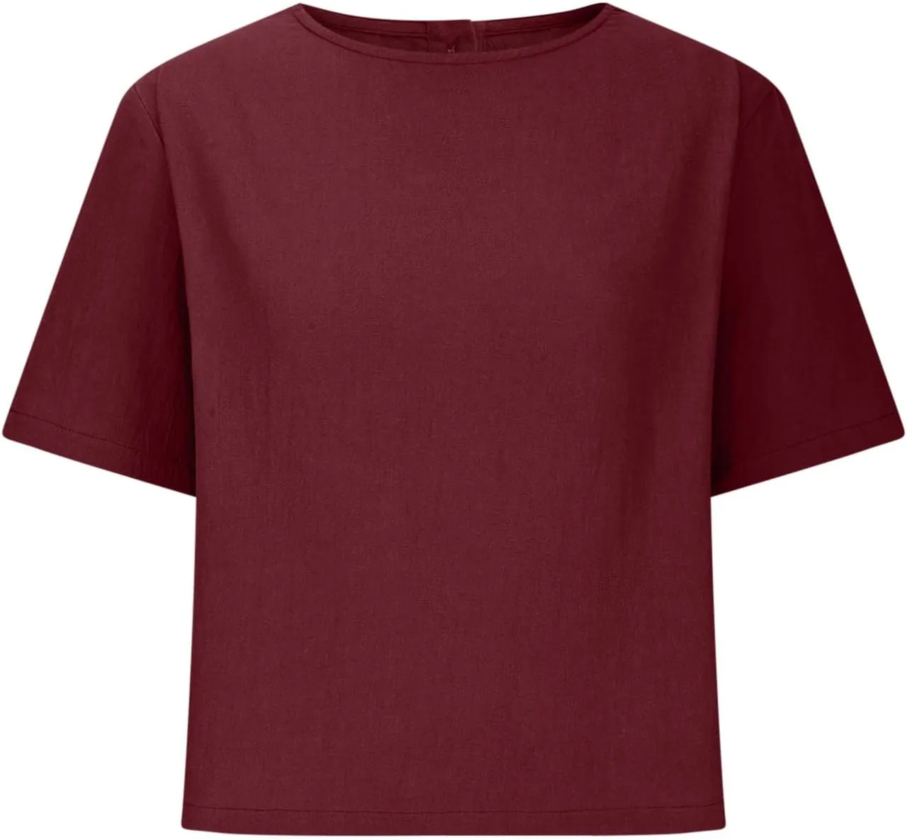 Womens Summer Short Sleeve Crop Tops Dressy Casual Loose Crew Neck T-Shirts Basic Athletic Yoga Running Tees
