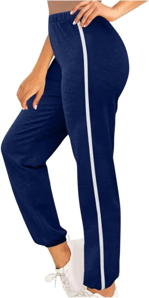 Women's Sweatpants Workout Joggers Elastic High Waisted Pants Hiking Jogging Pants Plus Size Sweatpants with Pockets