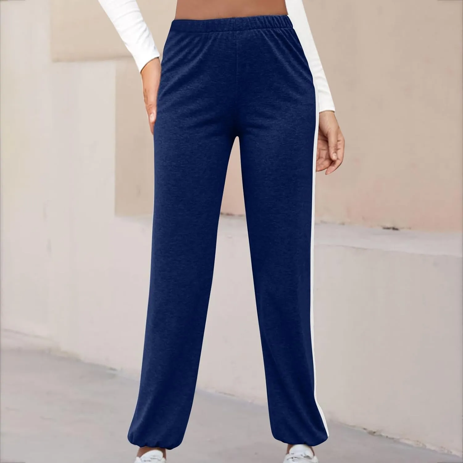 Women's Sweatpants Workout Joggers Elastic High Waisted Pants Hiking Jogging Pants Plus Size Sweatpants with Pockets