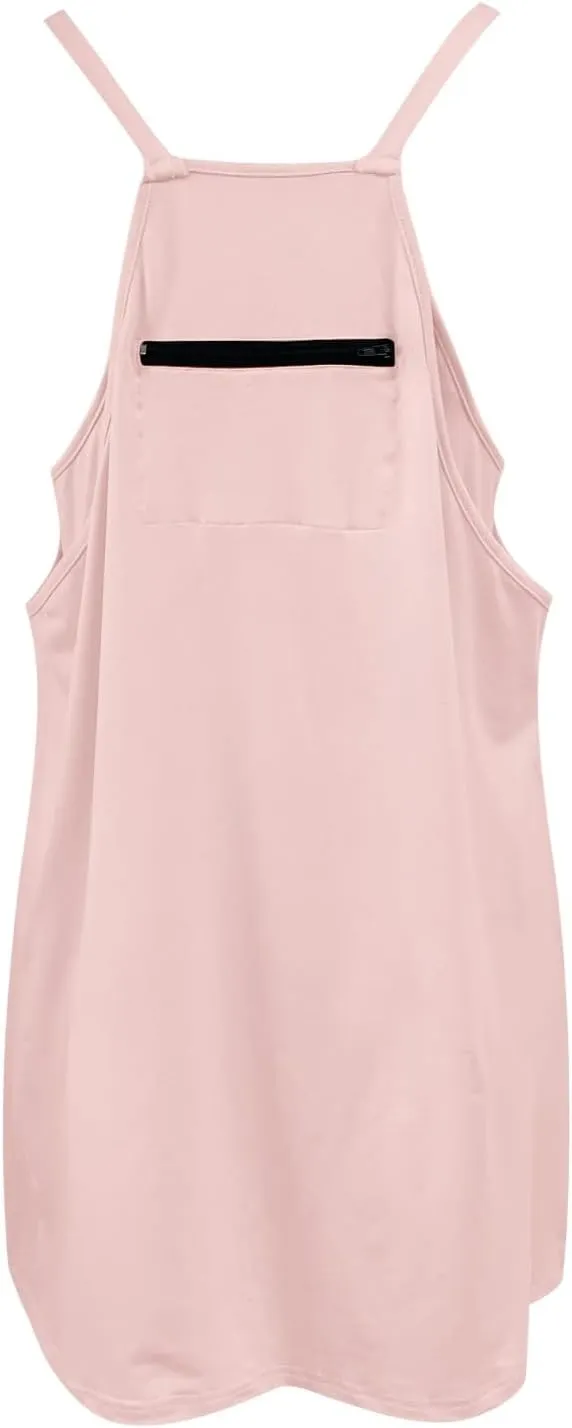Womens Tennis Dress Workout Mini Dress with Shorts Sleeveless Spaghetti Straps Golf Athletic Dresses 2025