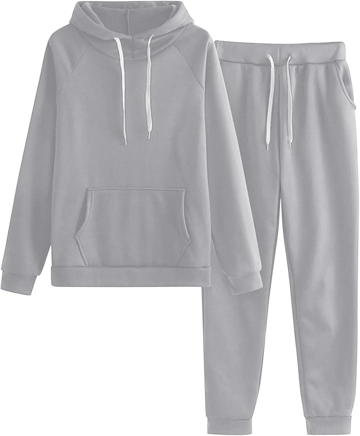 Women's Two Piece Tracksuit Long Sleeve Crewneck Vintage Button Down Sweatshirt with Jogger Pants 2